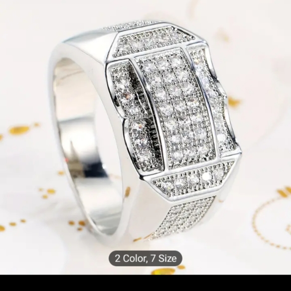 Men's sterling silver ring size 7 - Picture 3 of 4